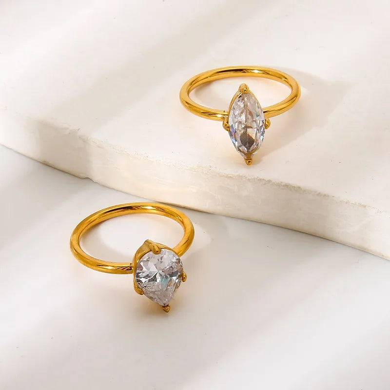 womens dress rings gold Soleil Ring | Teardrop & Marquise Statement Ring gold simple wedding rings