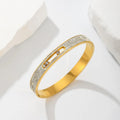 Amor Luxe Bangle in gold pavé rhinestone bangle detail view, South Africa