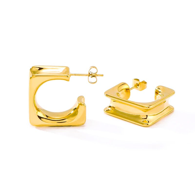 Zara Square Hoop Earrings