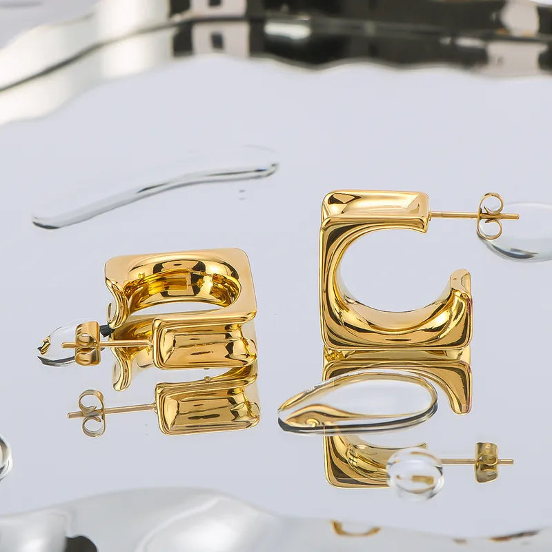Zara Square Hoop Earrings