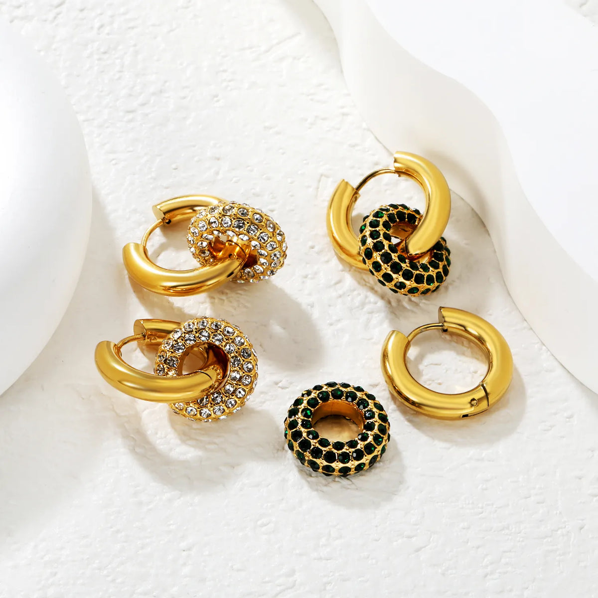 Pave Huggie Earrings